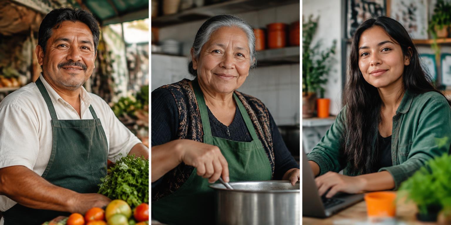 Personas latinoamericanas compartiendo un momento juntas